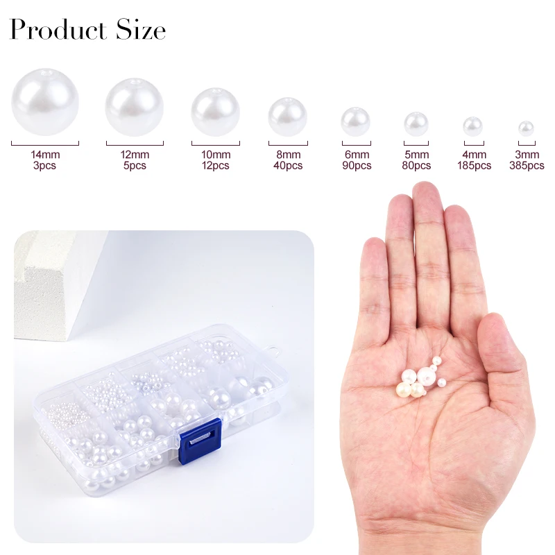 800pcs Artificial Faux Pearl R - đánh giá và giá Resin Crafts