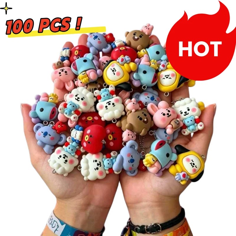 7pcs BT21 Resin Cartoon Charm  - đánh giá và giá Resin Crafts