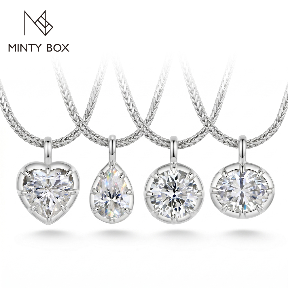MINTYBOX Bezel Set Moissanite  - đánh giá và giá Bezels Set Pendant